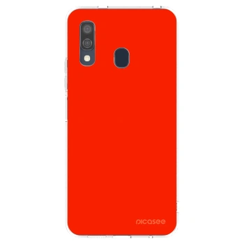 Picasee átlátszó szilikon tok az alábbi mobiltelefonokra Samsung Galaxy A40 A405F - Maranello Red