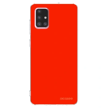 Picasee átlátszó szilikon tok az alábbi mobiltelefonokra Samsung Galaxy A71 A715F - Maranello Red