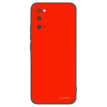 Picasee fekete szilikon tok az alábbi mobiltelefonokra Samsung Galaxy S20 G980F - Maranello Red