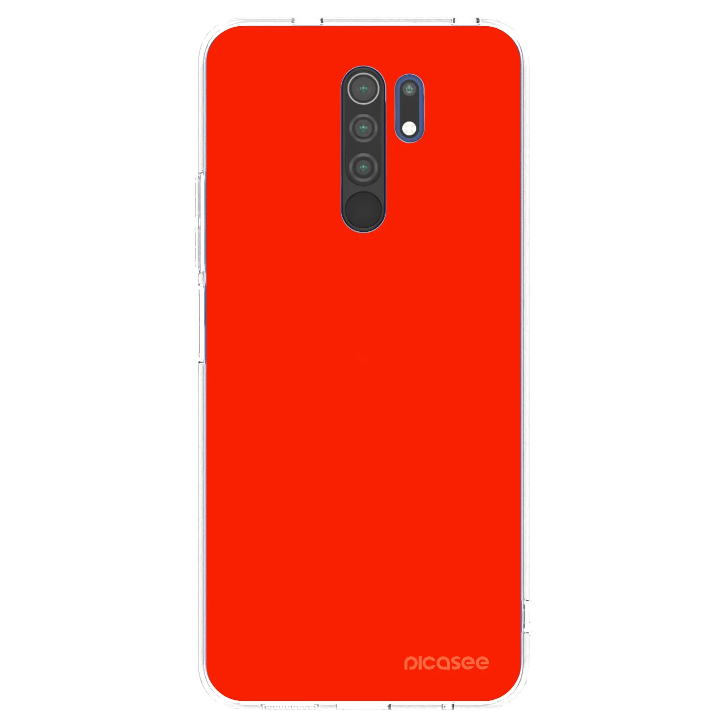 Picasee átlátszó szilikon tok az alábbi mobiltelefonokra Xiaomi Redmi 9 - Maranello Red