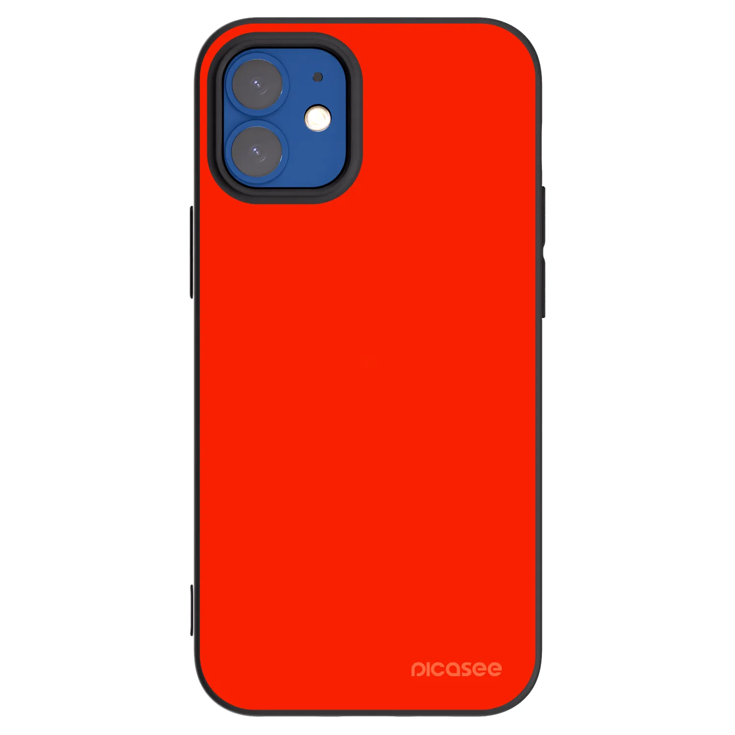 Picasee fekete szilikon tok az alábbi mobiltelefonokra Apple iPhone 12 mini - Maranello Red