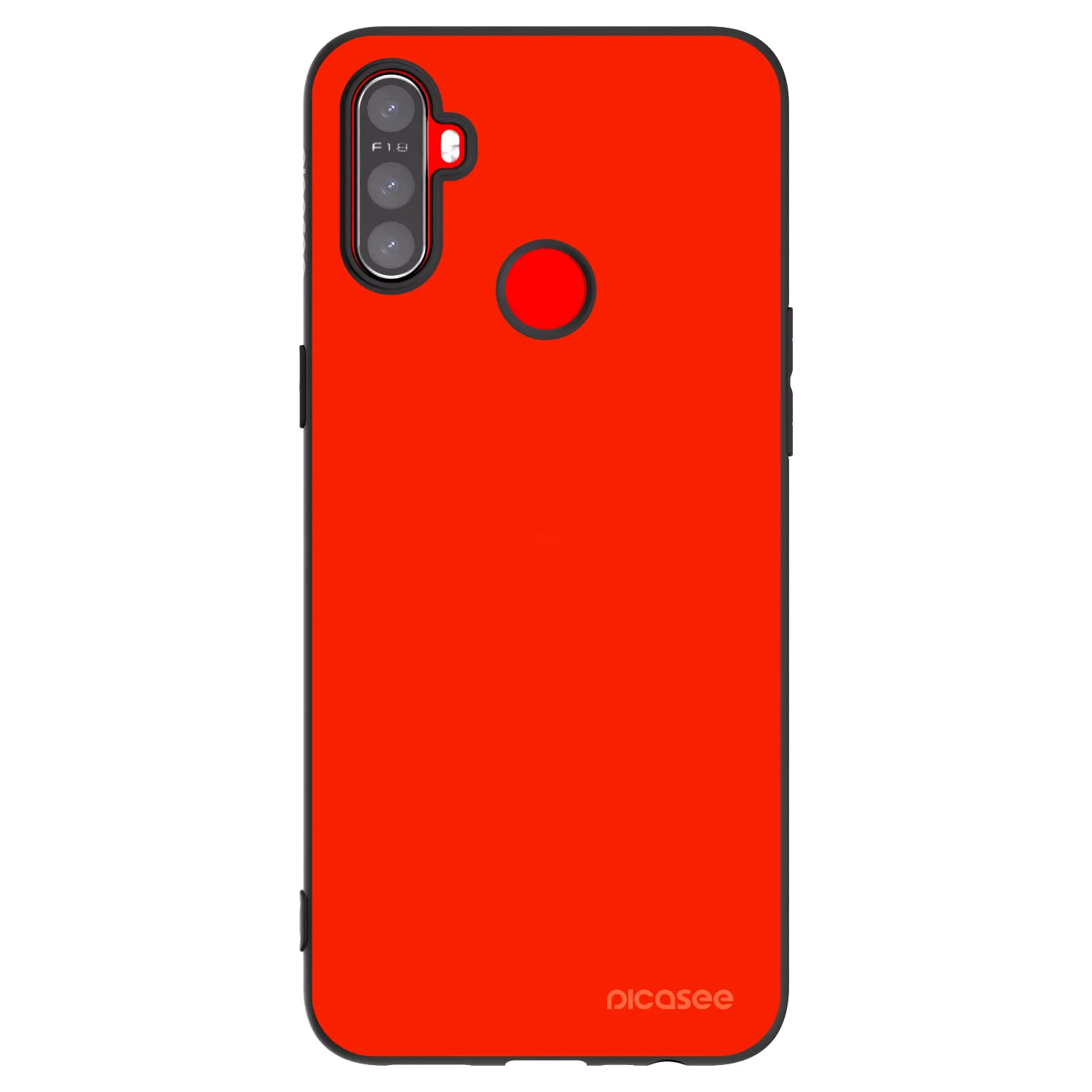 Picasee fekete szilikon tok az alábbi mobiltelefonokra Realme C3 - Maranello Red