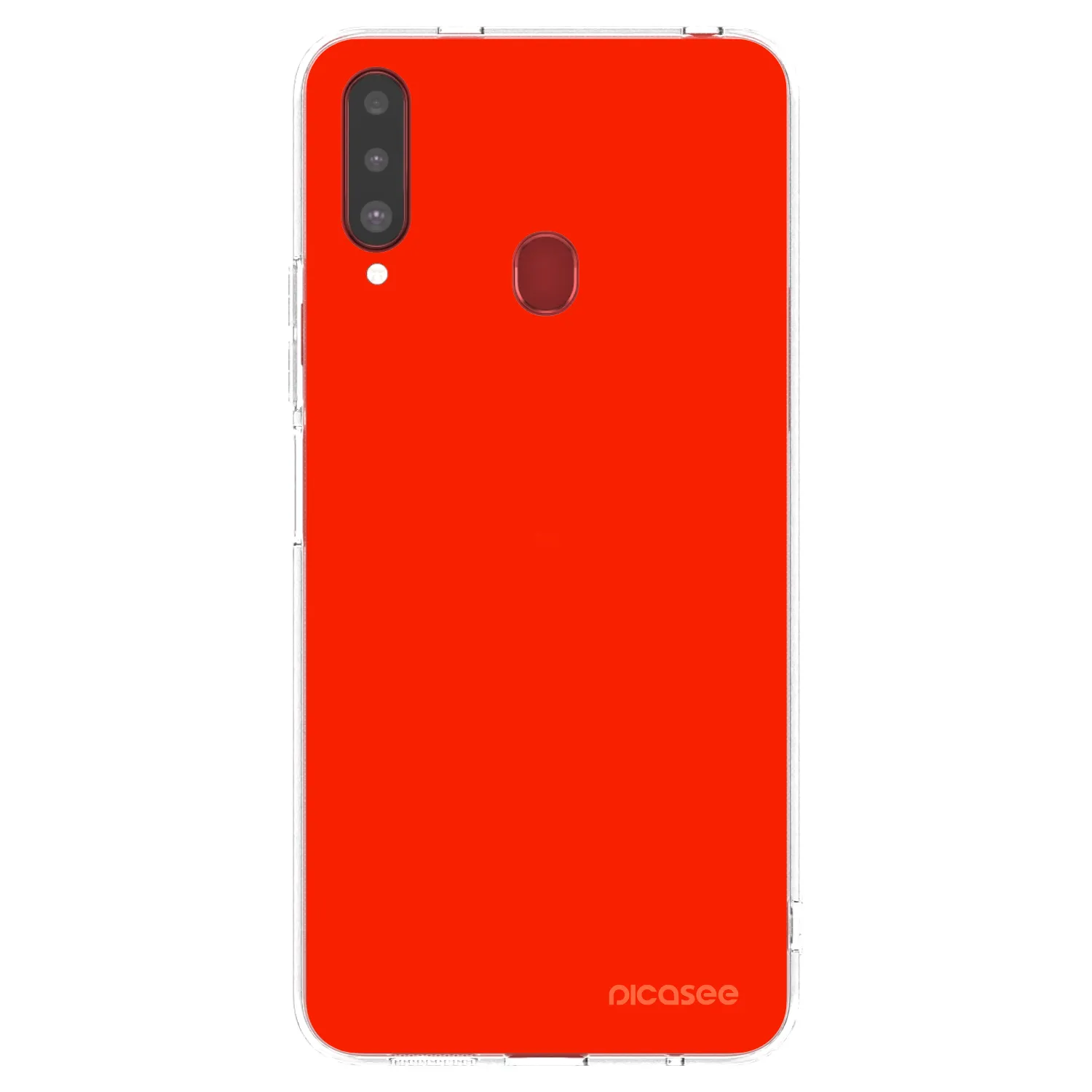 Picasee átlátszó szilikon tok az alábbi mobiltelefonokra Samsung Galaxy A20s - Maranello Red