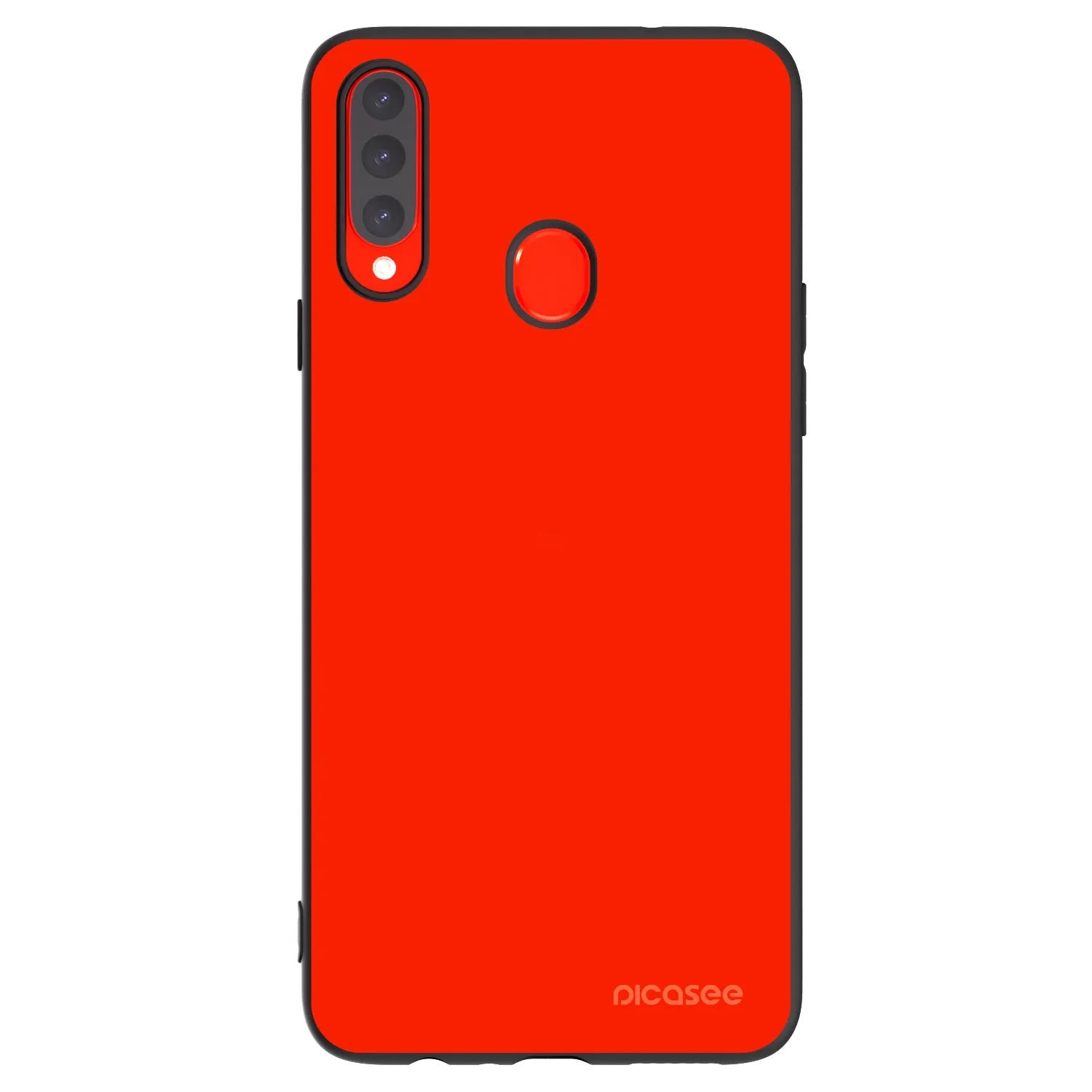 Picasee fekete szilikon tok az alábbi mobiltelefonokra Samsung Galaxy A20s - Maranello Red