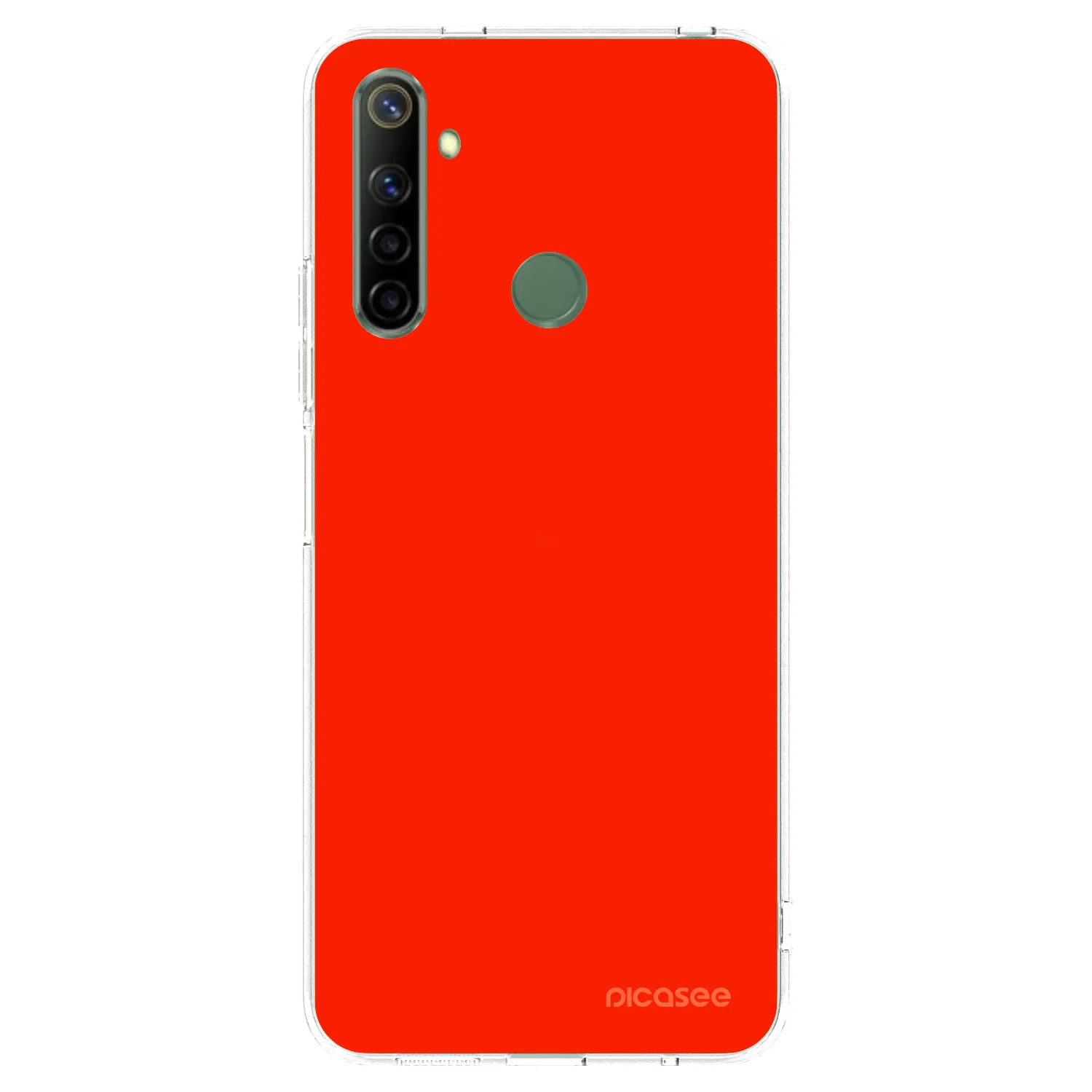 Picasee átlátszó szilikon tok az alábbi mobiltelefonokra Realme 6i - Maranello Red