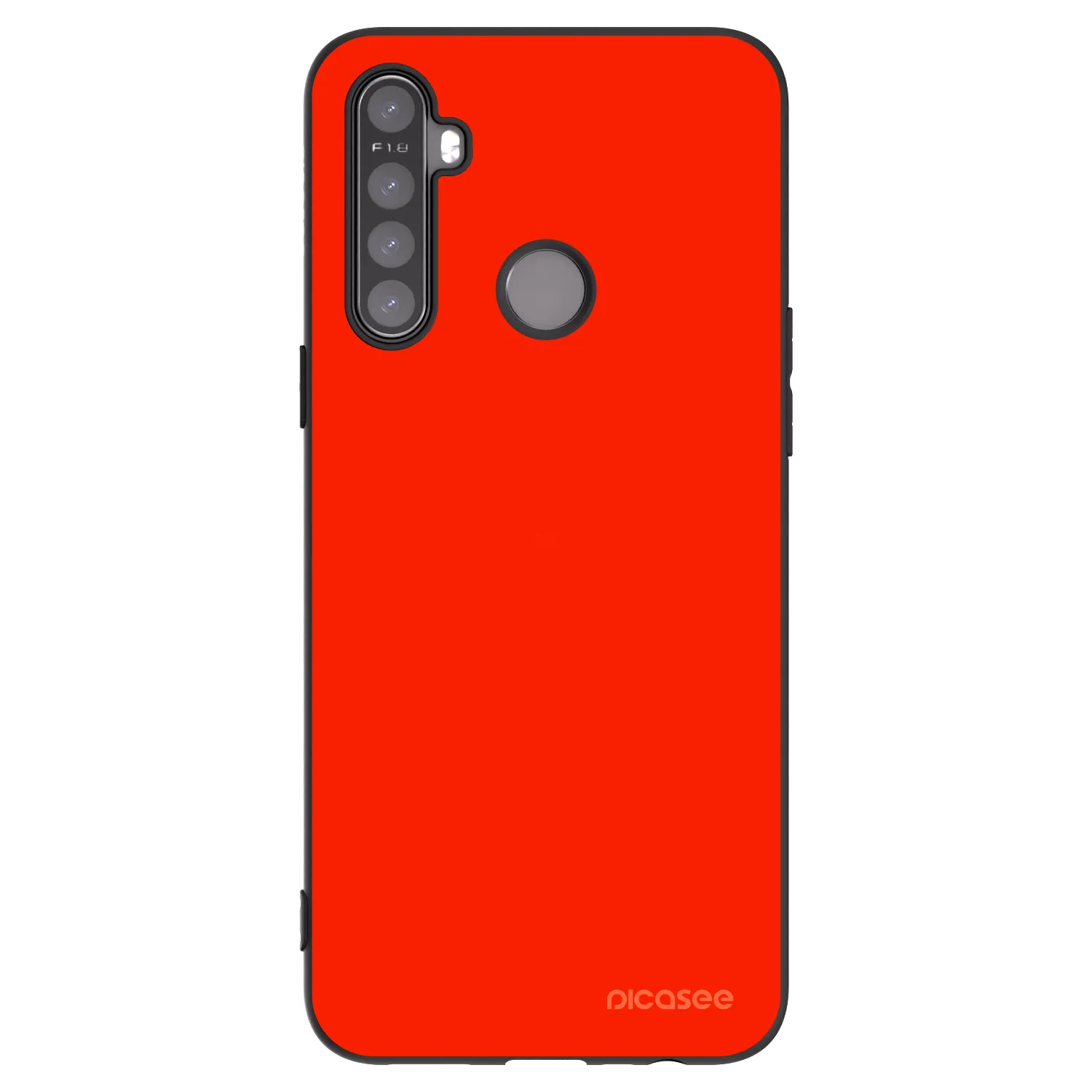 Picasee fekete szilikon tok az alábbi mobiltelefonokra Realme 6i - Maranello Red