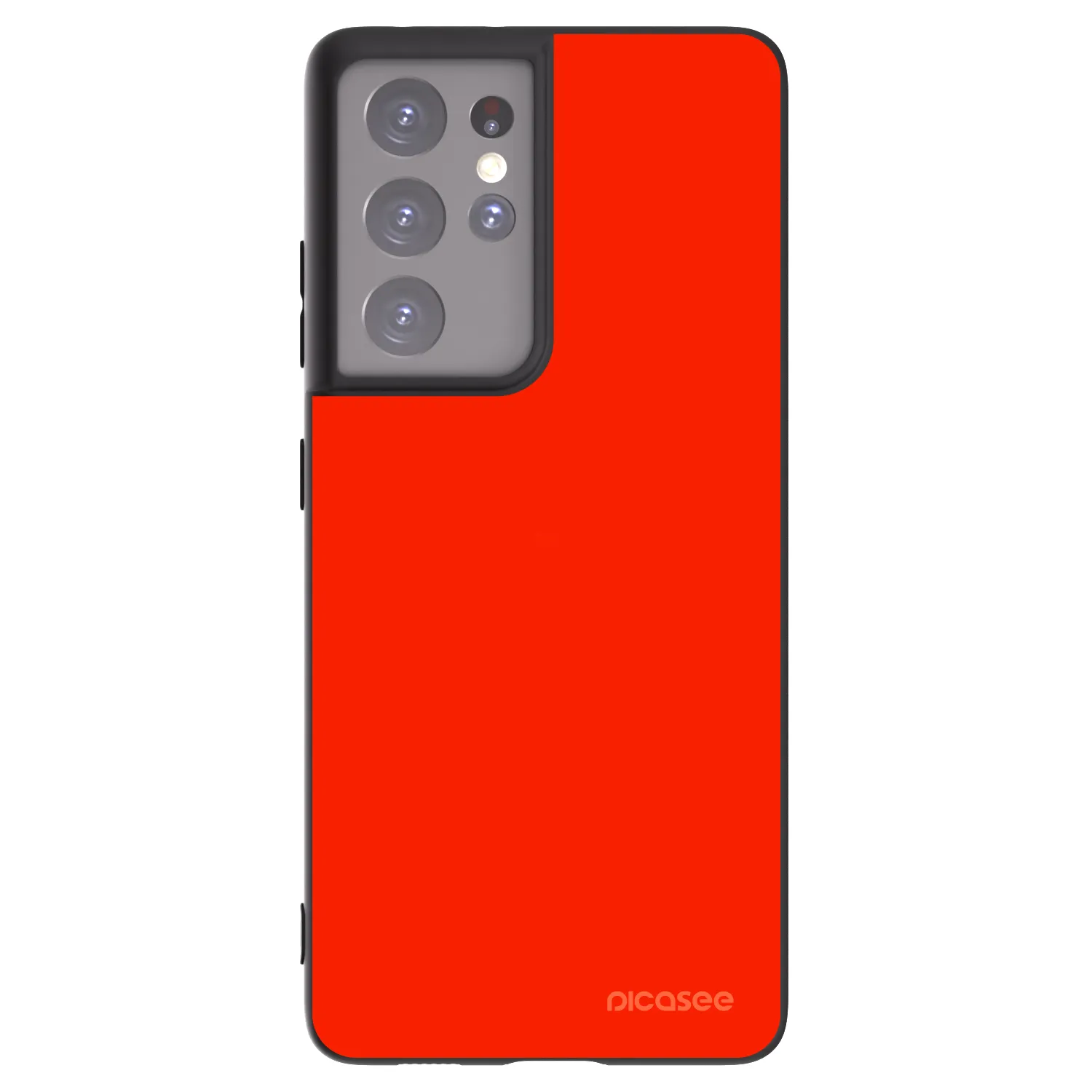 Picasee fekete szilikon tok az alábbi mobiltelefonokra Samsung Galaxy S21 Ultra 5G G998B - Maranello Red