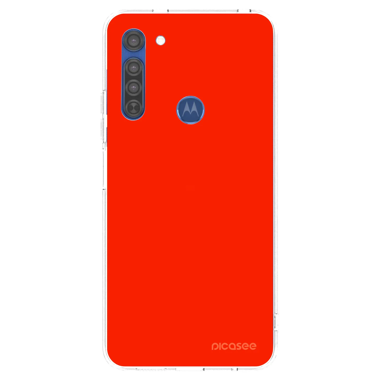 Picasee átlátszó szilikon tok az alábbi mobiltelefonokra Motorola Moto G8 - Maranello Red