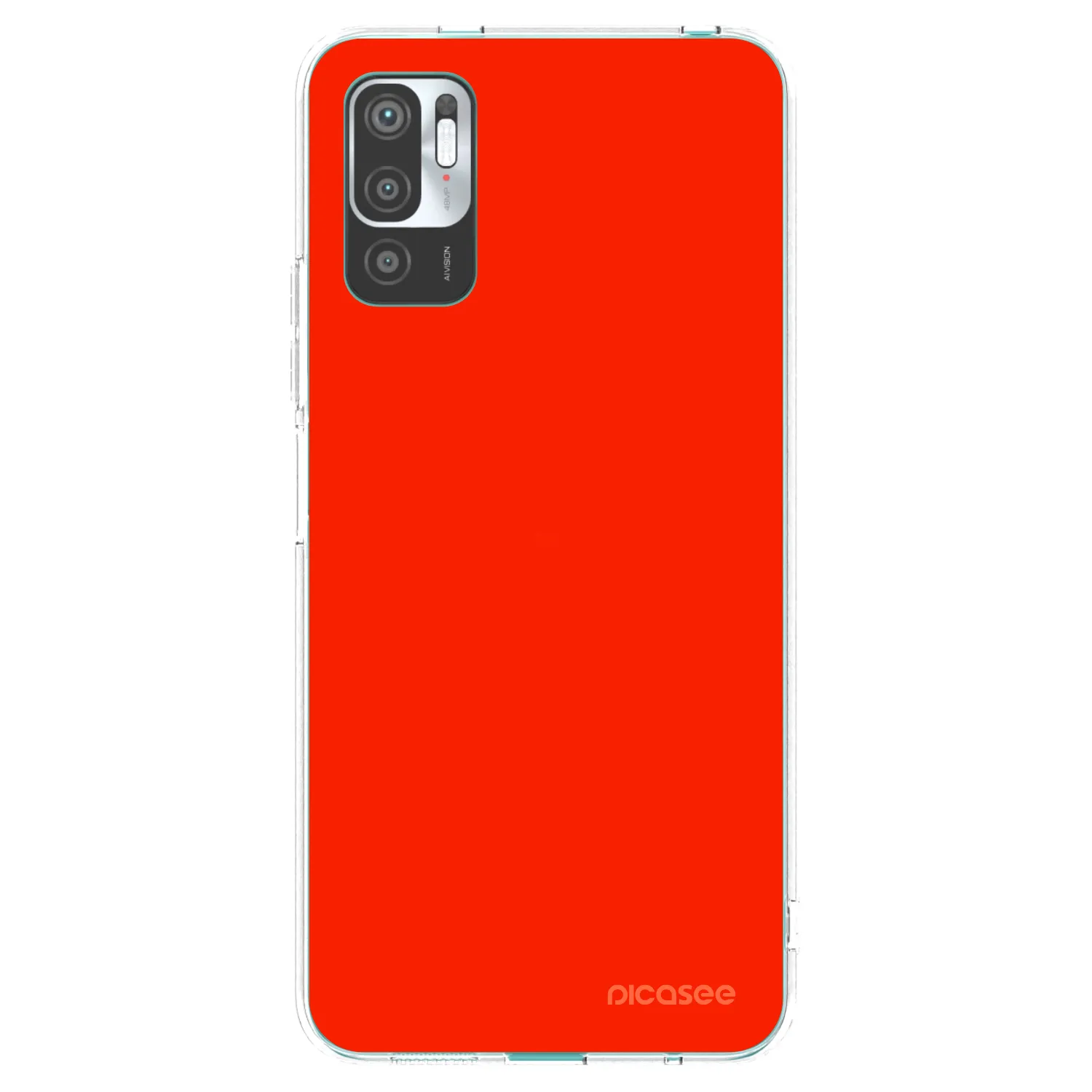 Picasee átlátszó szilikon tok az alábbi mobiltelefonokra Xiaomi Redmi Note 10 5G - Maranello Red