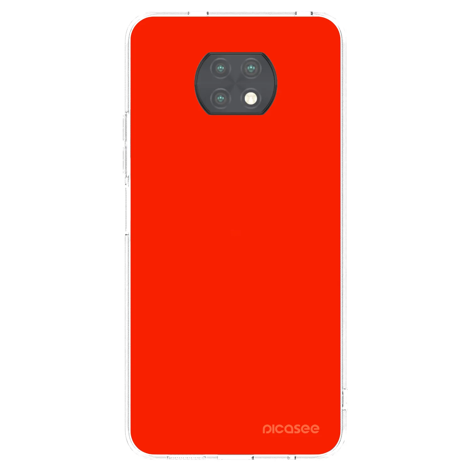 Picasee átlátszó szilikon tok az alábbi mobiltelefonokra Xiaomi Redmi Note 9T - Maranello Red
