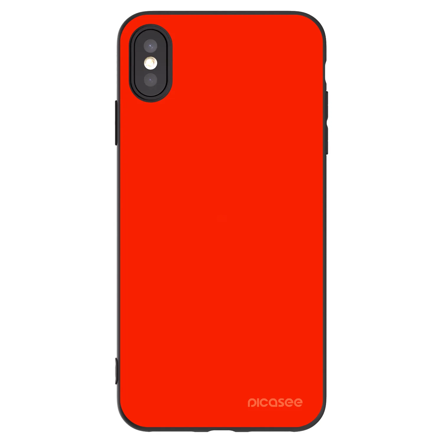 Picasee fekete szilikon tok az alábbi mobiltelefonokra Apple iPhone XS Max - Maranello Red