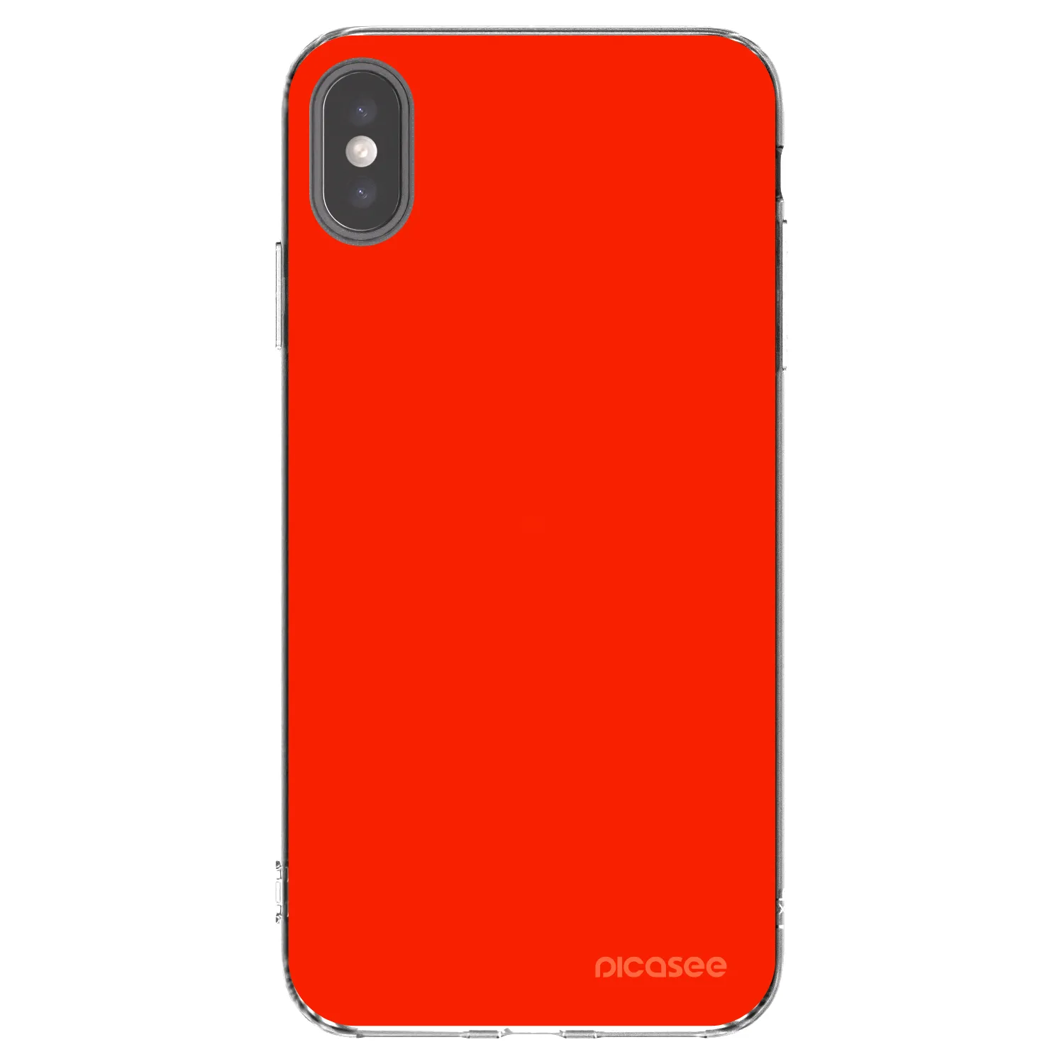 Picasee átlátszó szilikon tok az alábbi mobiltelefonokra Apple iPhone XS Max - Maranello Red
