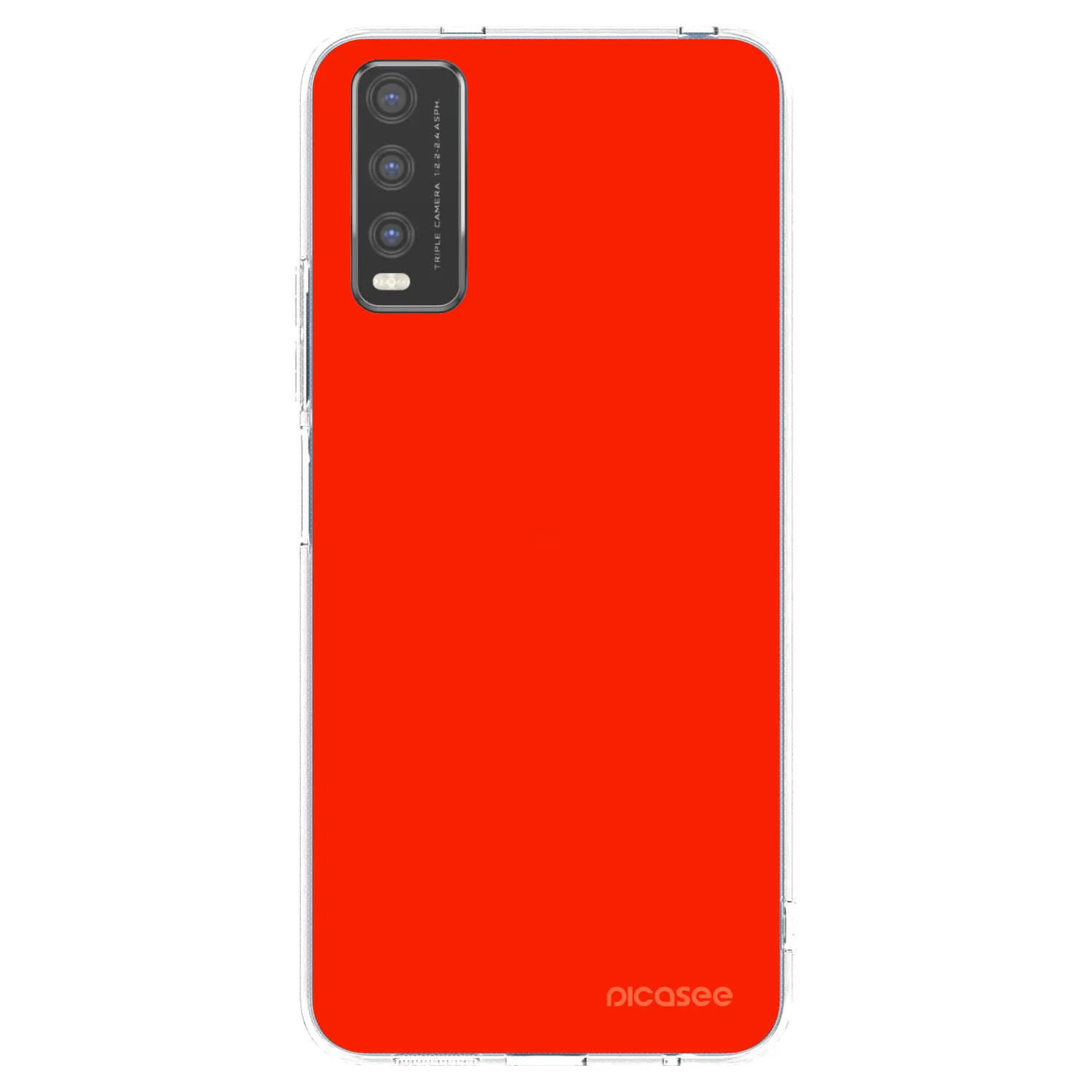 Picasee átlátszó szilikon tok az alábbi mobiltelefonokra Vivo Y20s - Maranello Red