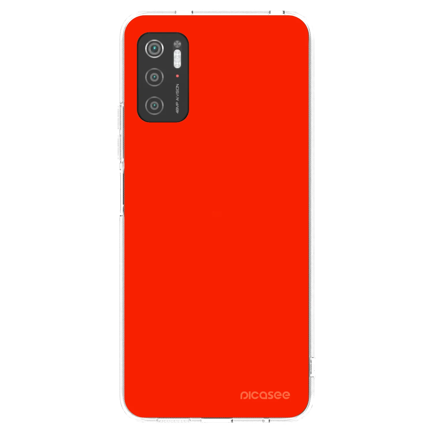Picasee átlátszó szilikon tok az alábbi mobiltelefonokra Xiaomi Poco M3 Pro 5G - Maranello Red
