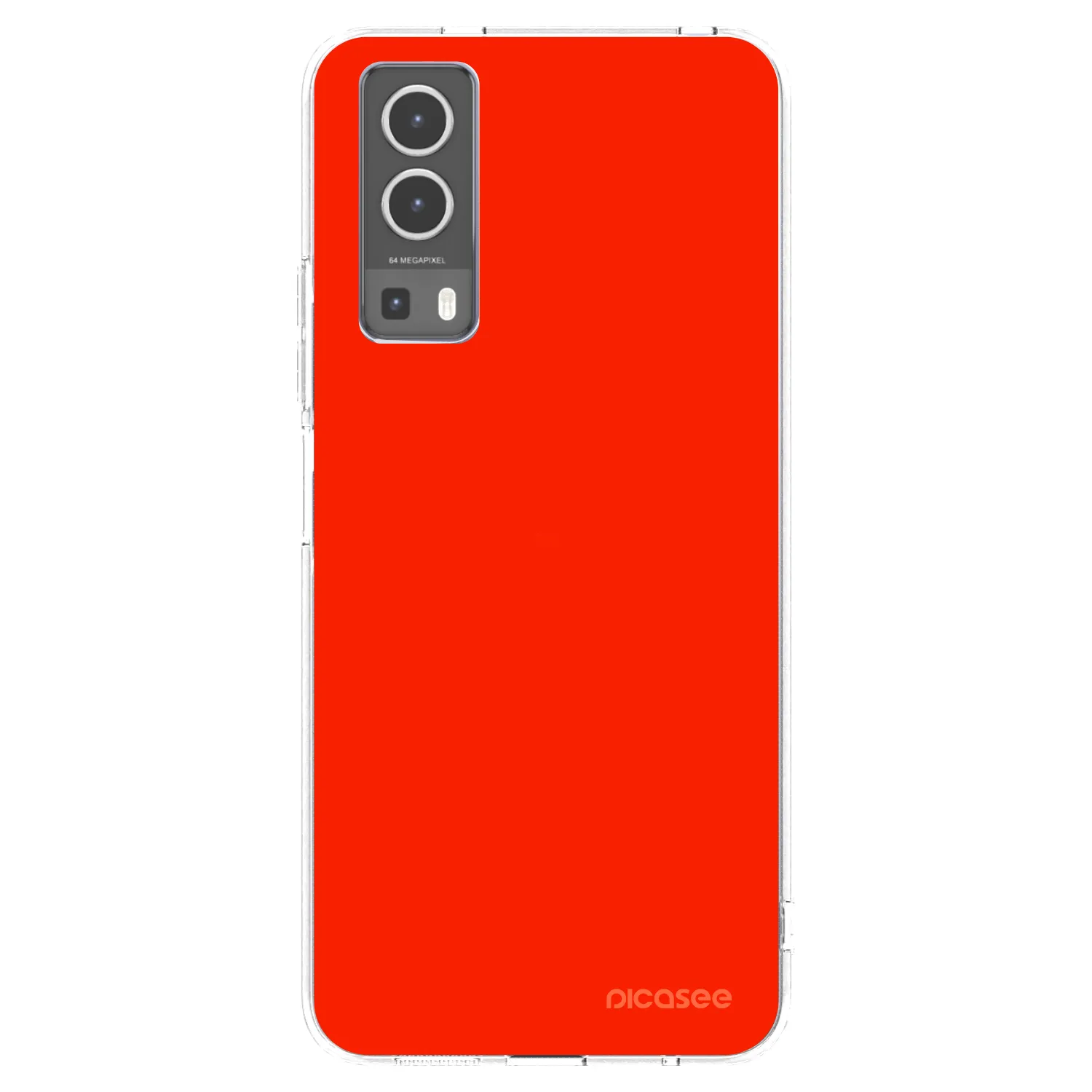 Picasee átlátszó szilikon tok az alábbi mobiltelefonokra Vivo Y72 5G - Maranello Red