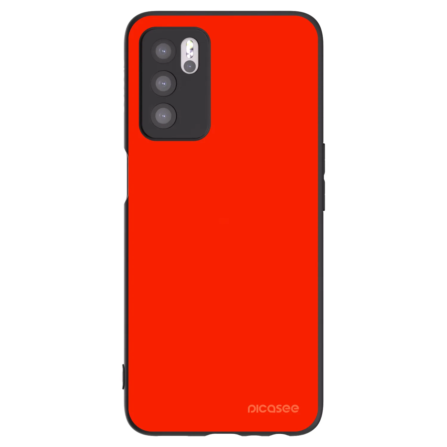 Picasee fekete szilikon tok az alábbi mobiltelefonokra OPPO A16s - Maranello Red