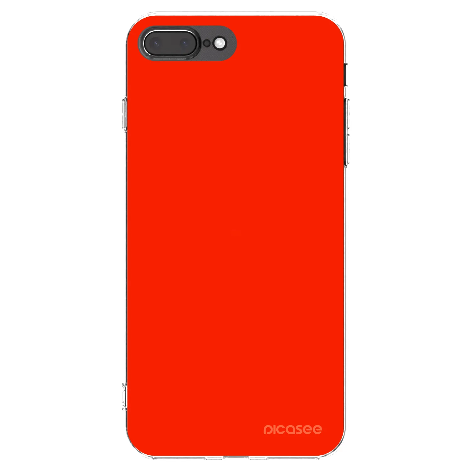 Picasee átlátszó szilikon tok az alábbi mobiltelefonokra Apple iPhone 8 Plus - Maranello Red