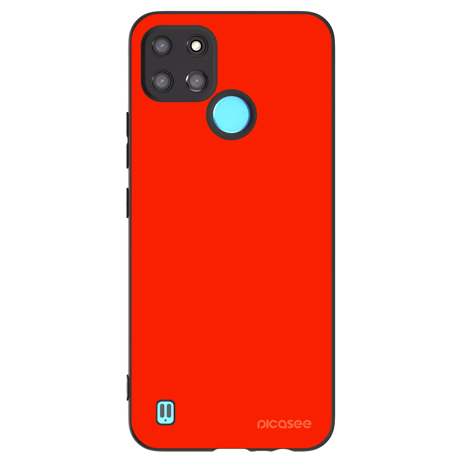Picasee fekete szilikon tok az alábbi mobiltelefonokra Realme C21Y - Maranello Red