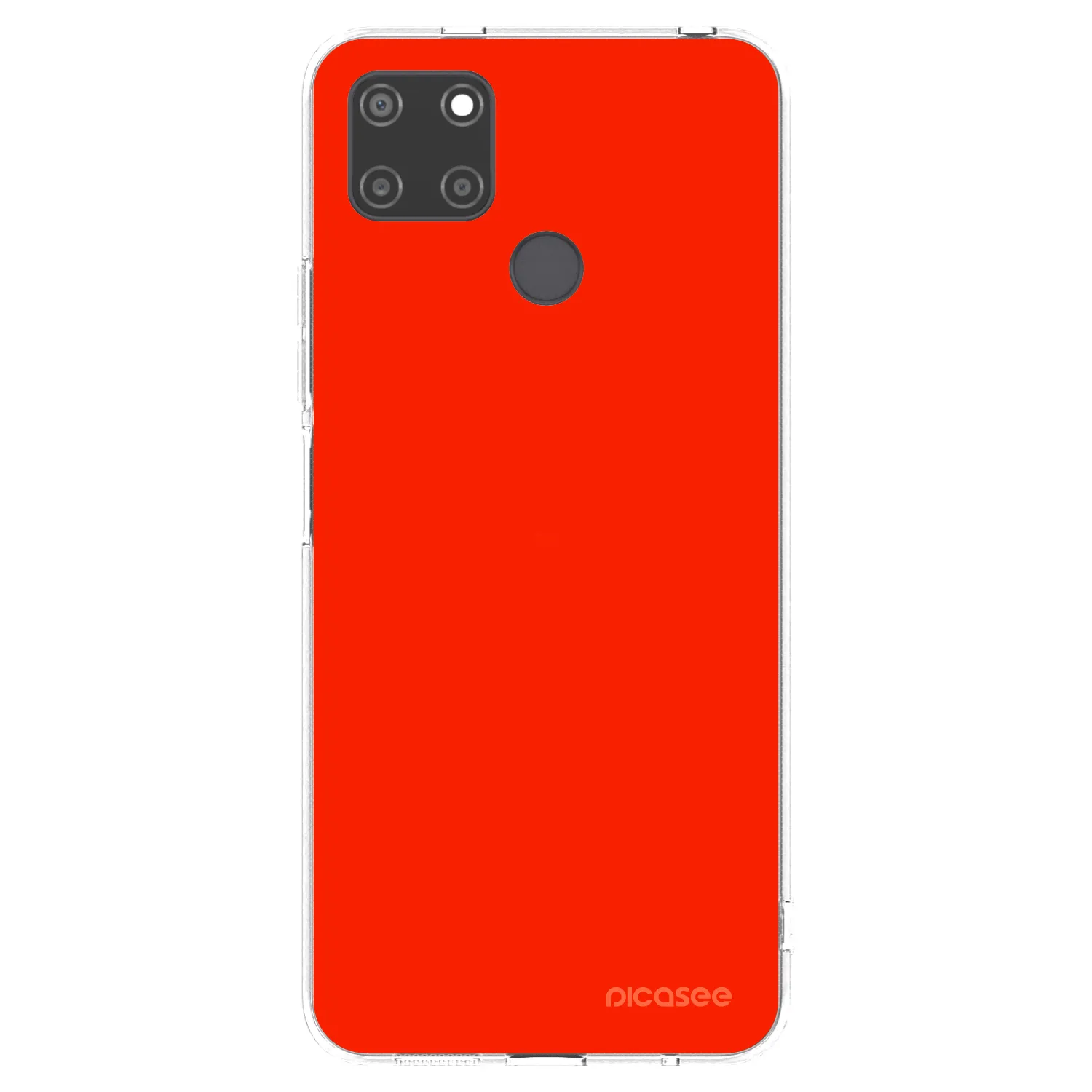 Picasee átlátszó szilikon tok az alábbi mobiltelefonokra Realme C21Y - Maranello Red