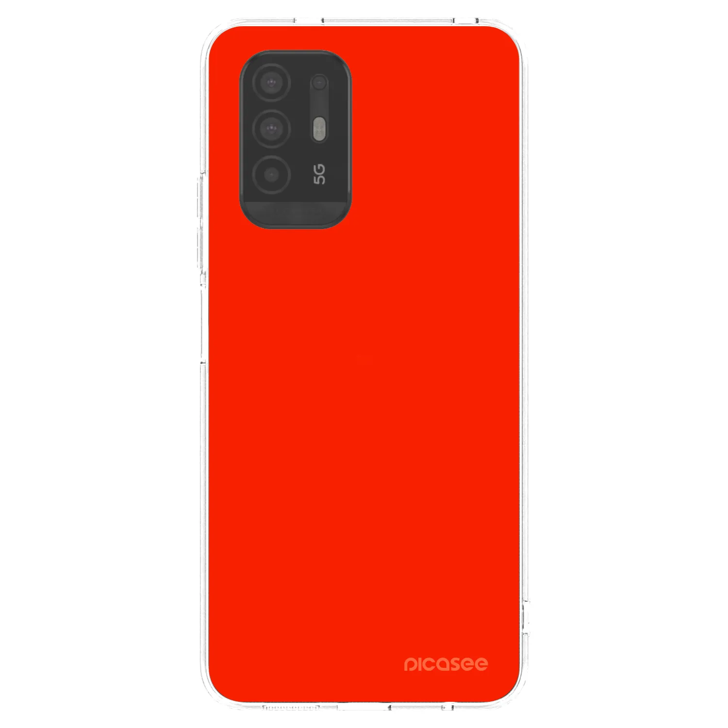 Picasee átlátszó szilikon tok az alábbi mobiltelefonokra OPPO A94 5G - Maranello Red