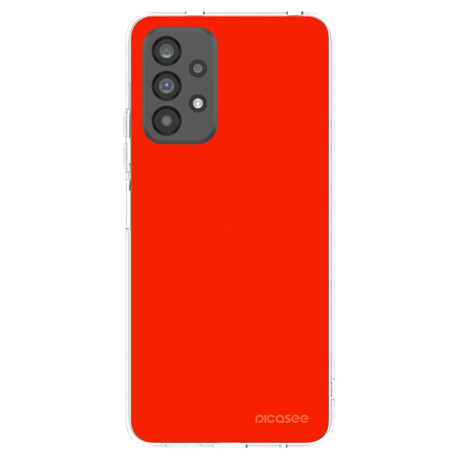 Picasee átlátszó szilikon tok az alábbi mobiltelefonokra Samsung Galaxy A73 5G - Maranello Red