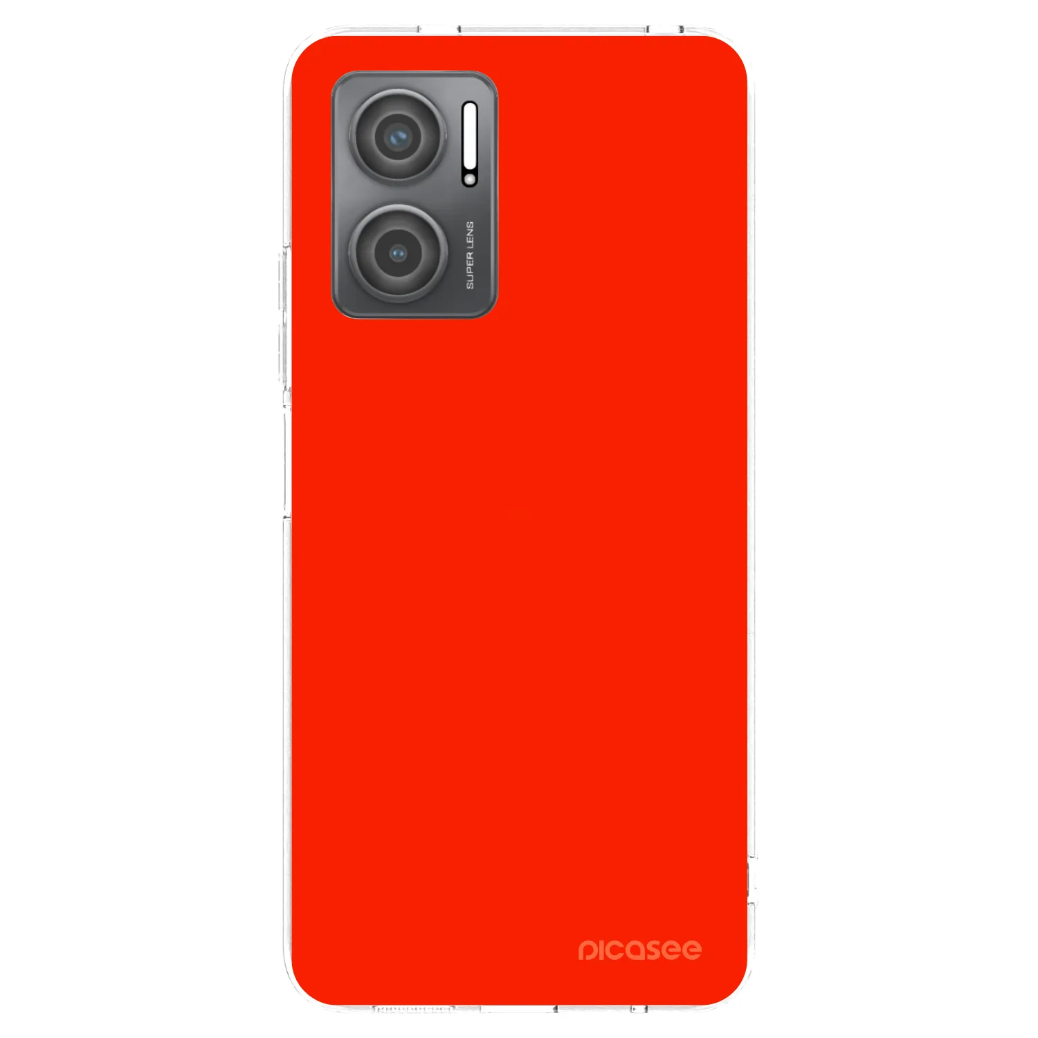 Picasee átlátszó szilikon tok az alábbi mobiltelefonokra Xiaomi Redmi 10 5G - Maranello Red