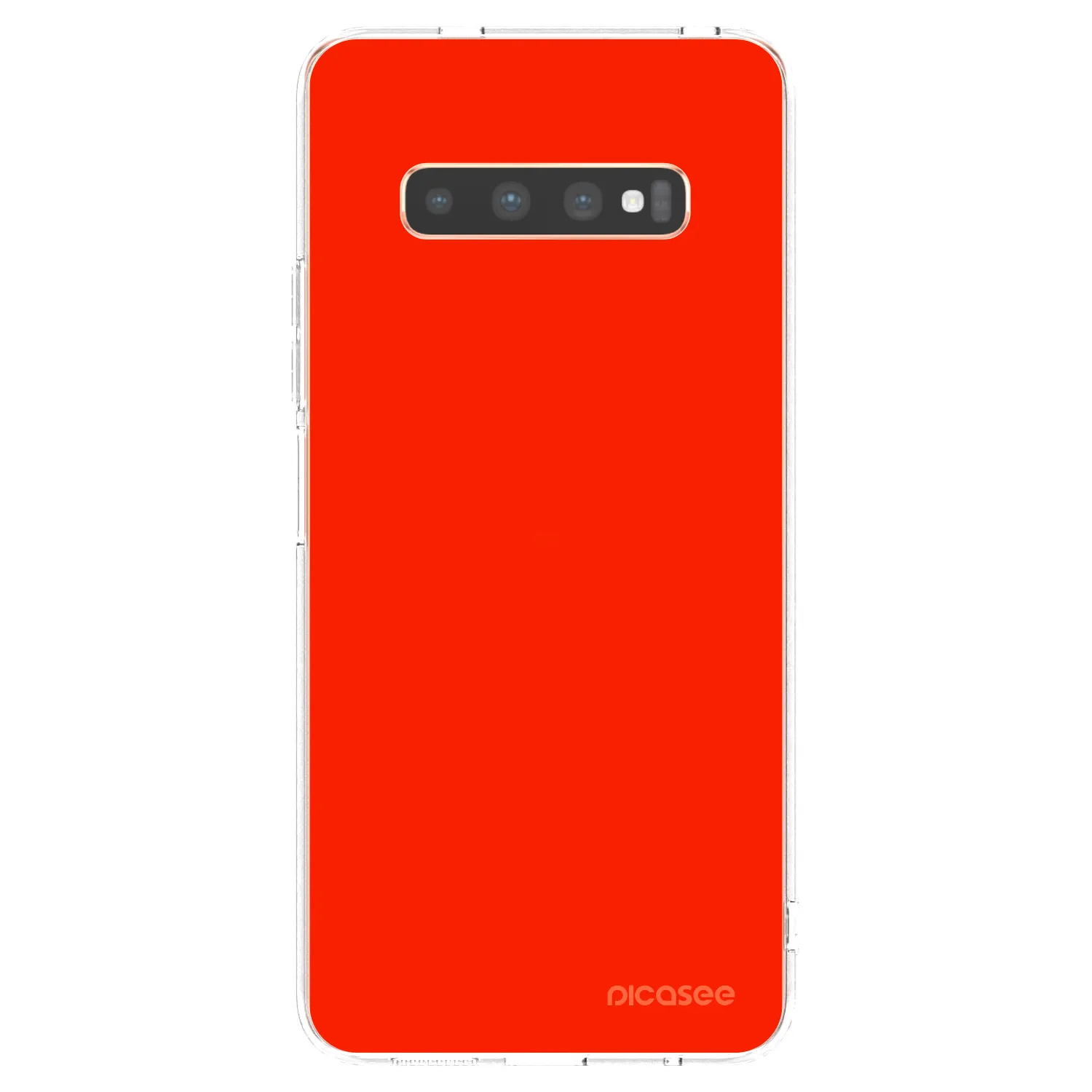 Picasee átlátszó szilikon tok az alábbi mobiltelefonokra Samsung Galaxy S10 Plus G975 - Maranello Red