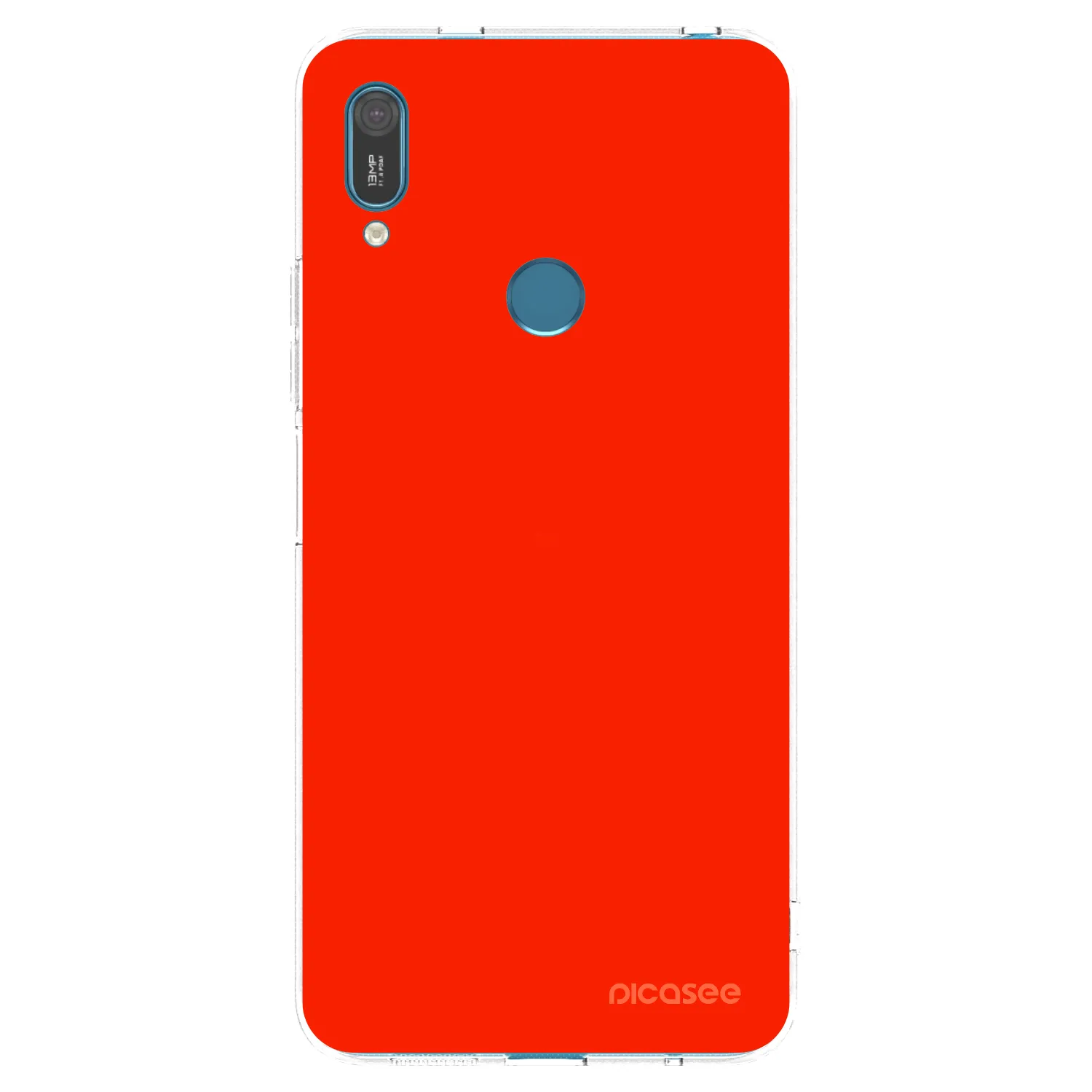 Picasee átlátszó szilikon tok az alábbi mobiltelefonokra Huawei Y7 2019 - Maranello Red