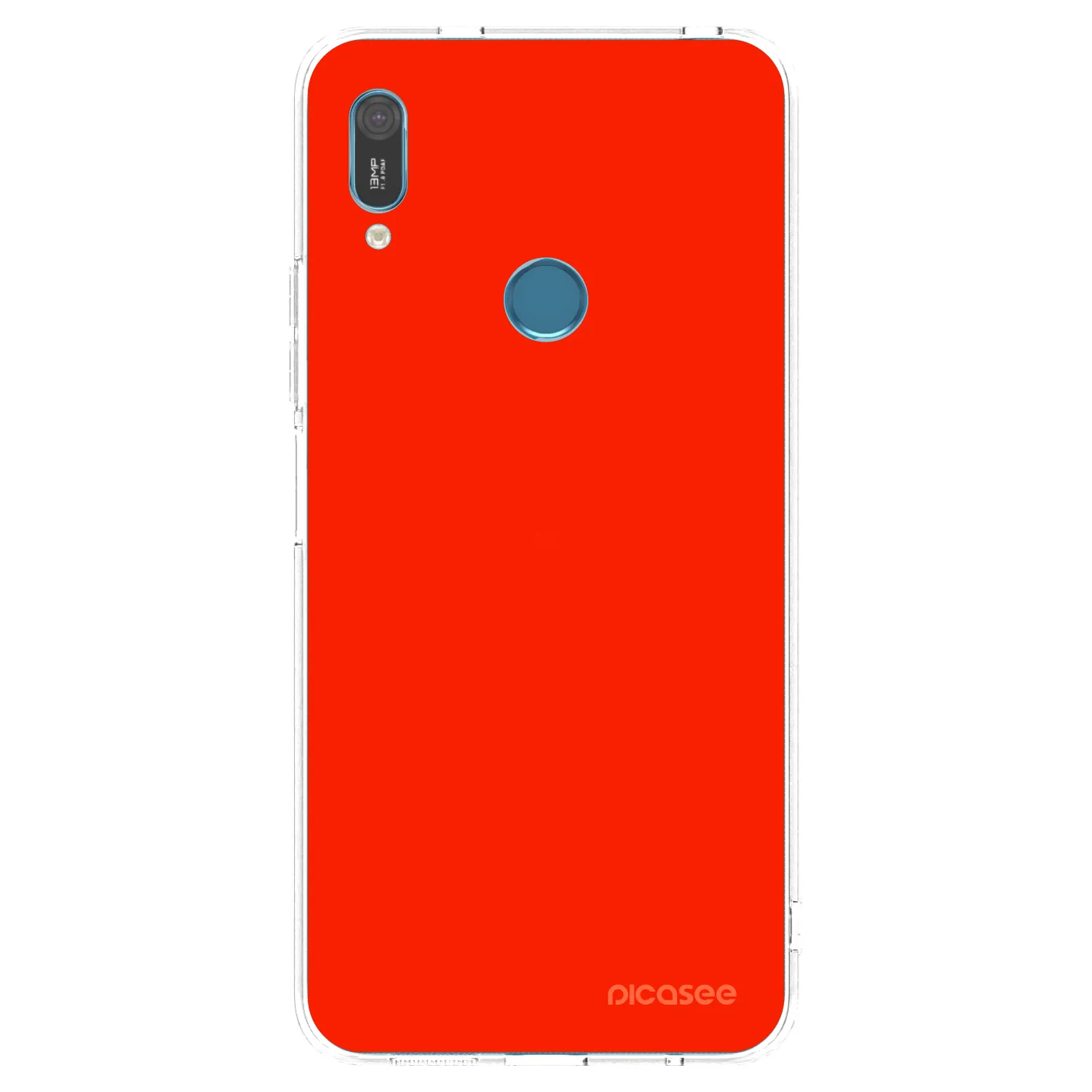 Picasee átlátszó szilikon tok az alábbi mobiltelefonokra Huawei Y6 2019 - Maranello Red