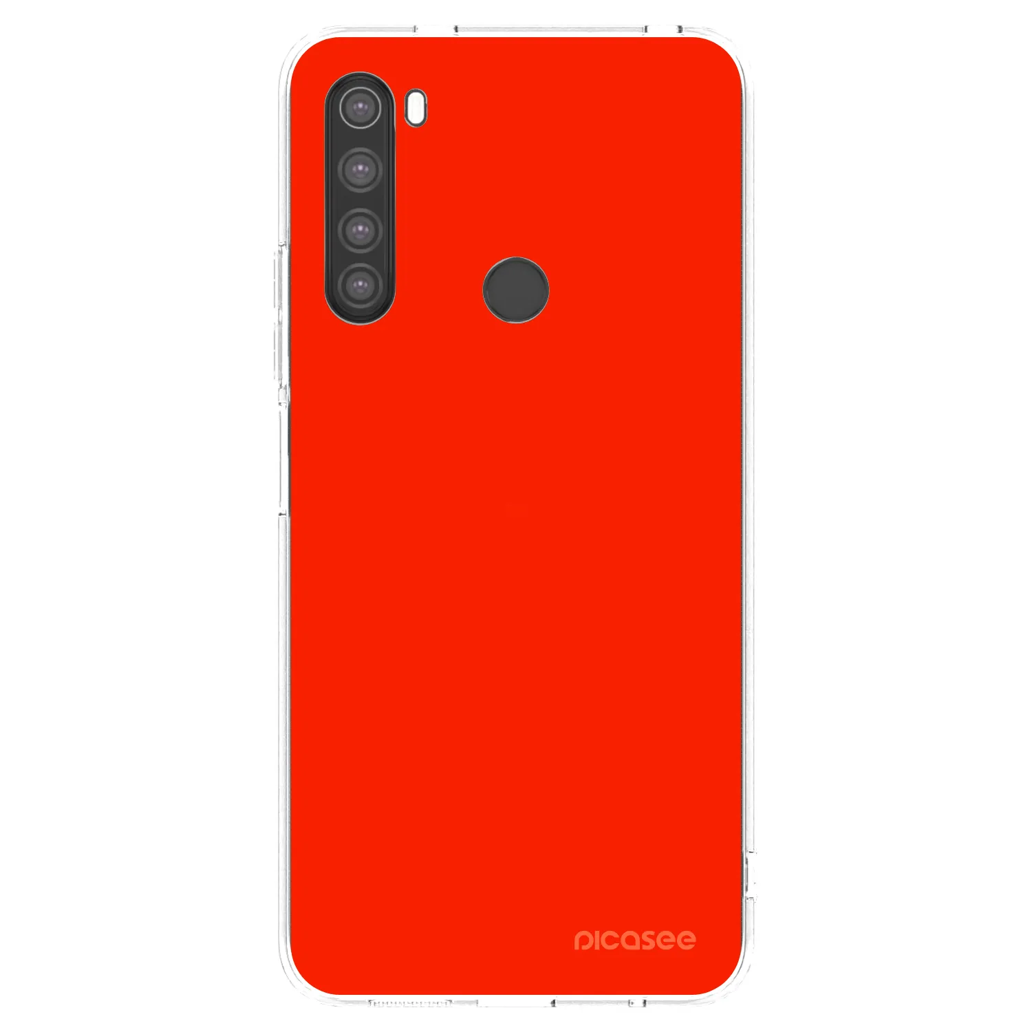 Picasee átlátszó szilikon tok az alábbi mobiltelefonokra Xiaomi Redmi Note 8 - Maranello Red
