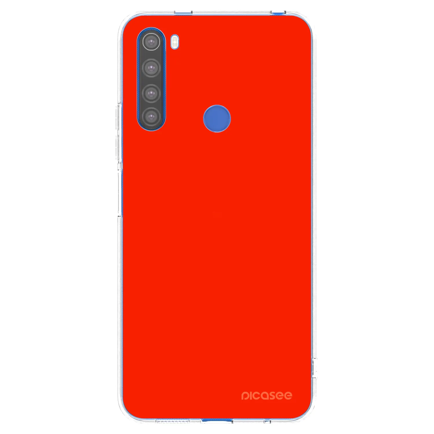Picasee átlátszó szilikon tok az alábbi mobiltelefonokra Xiaomi Redmi Note 8T - Maranello Red