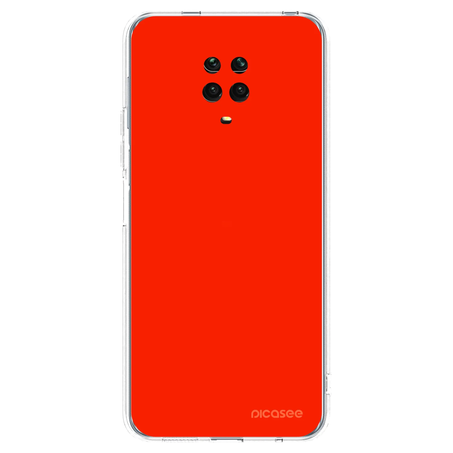 Picasee átlátszó szilikon tok az alábbi mobiltelefonokra Xiaomi Redmi Note 9 Pro - Maranello Red