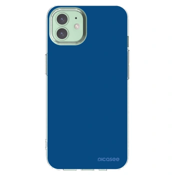 Picasee átlátszó szilikon tok az alábbi mobiltelefonokra Apple iPhone 12 Pro - Navy Blue