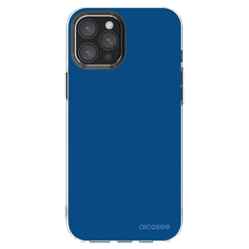 Picasee átlátszó szilikon tok az alábbi mobiltelefonokra Apple iPhone 12 Pro Max - Navy Blue