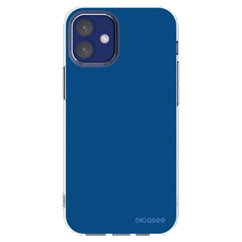 Picasee átlátszó szilikon tok az alábbi mobiltelefonokra Apple iPhone 12 mini - Navy Blue