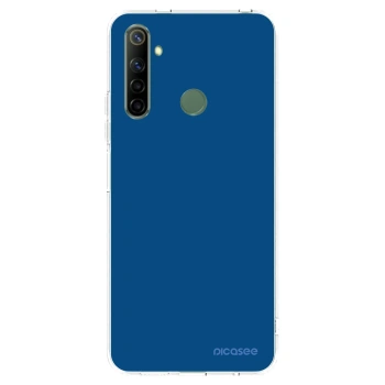 Picasee átlátszó szilikon tok az alábbi mobiltelefonokra Realme 6i - Navy Blue