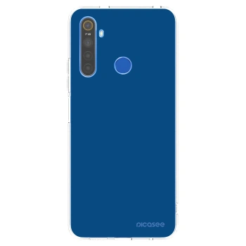 Picasee átlátszó szilikon tok az alábbi mobiltelefonokra Realme 5 - Navy Blue