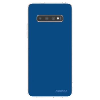Picasee átlátszó szilikon tok az alábbi mobiltelefonokra Samsung Galaxy S10 Plus G975 - Navy Blue