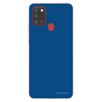 Picasee átlátszó szilikon tok az alábbi mobiltelefonokra Samsung Galaxy A21s - Navy Blue