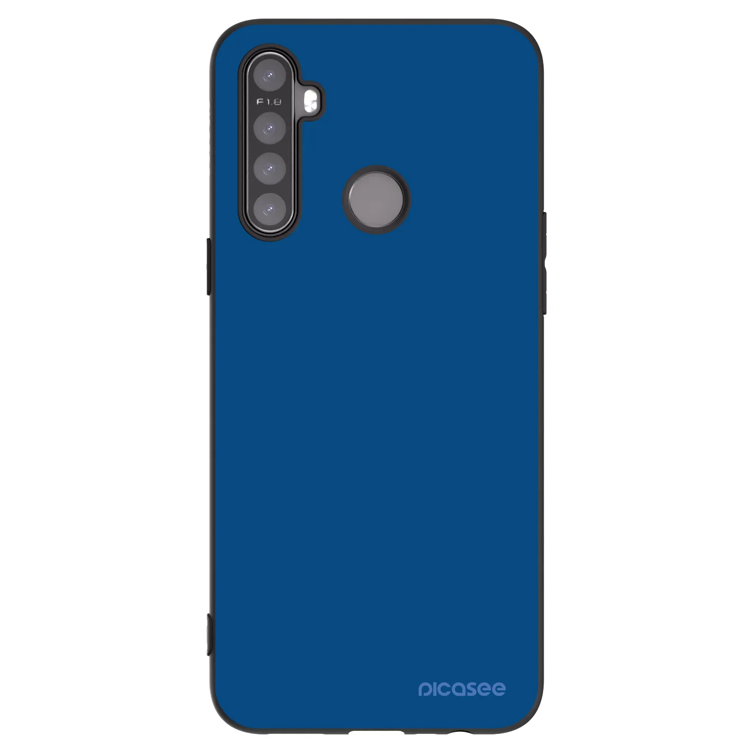 Picasee fekete szilikon tok az alábbi mobiltelefonokra Realme 5 - Navy Blue