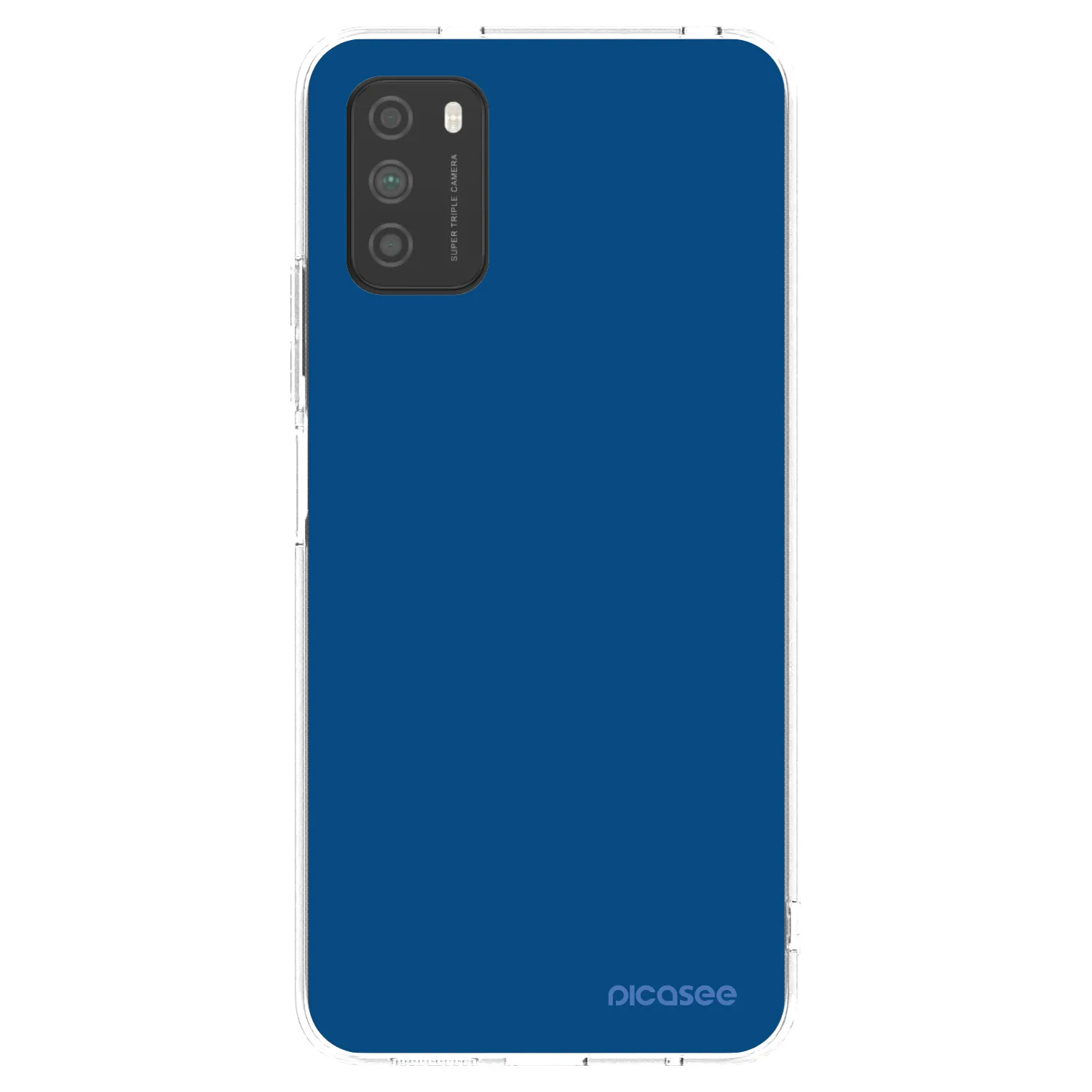 Picasee átlátszó szilikon tok az alábbi mobiltelefonokra Xiaomi Poco M3 - Navy Blue