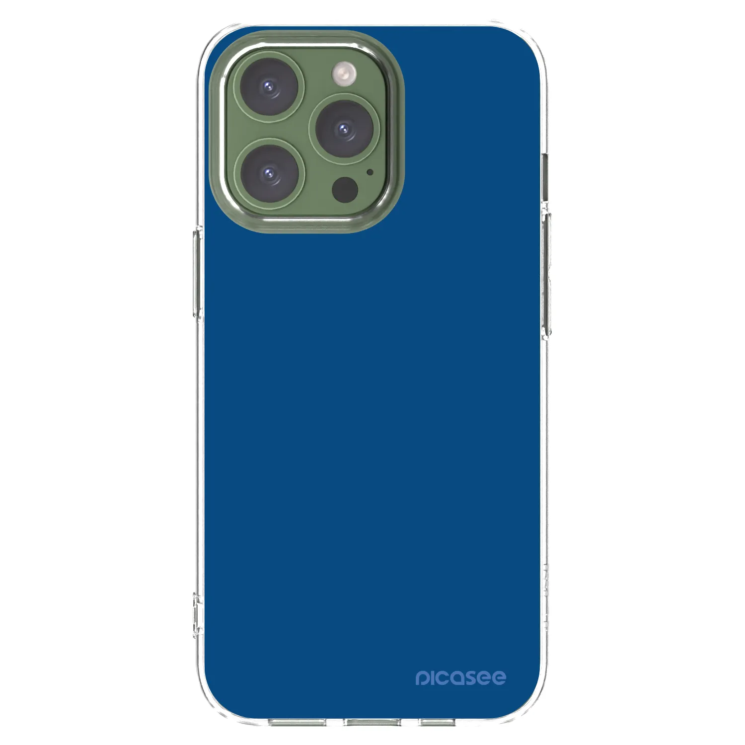 Picasee átlátszó szilikon tok az alábbi mobiltelefonokra Apple iPhone 13 Pro - Navy Blue