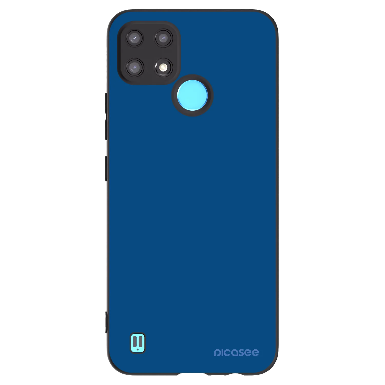 Picasee fekete szilikon tok az alábbi mobiltelefonokra Realme C21 - Navy Blue
