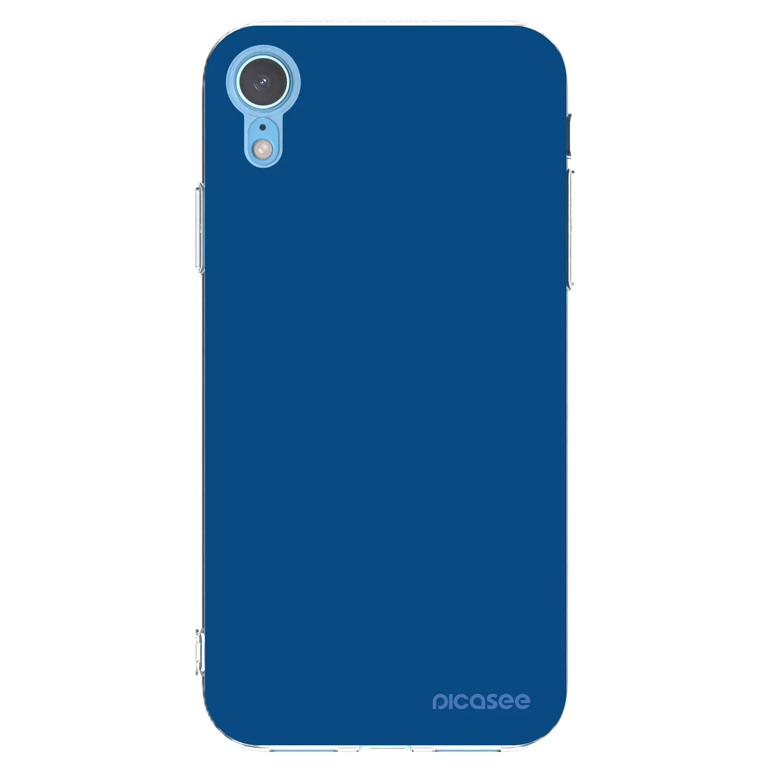 Picasee átlátszó szilikon tok az alábbi mobiltelefonokra Apple iPhone XR - Navy Blue
