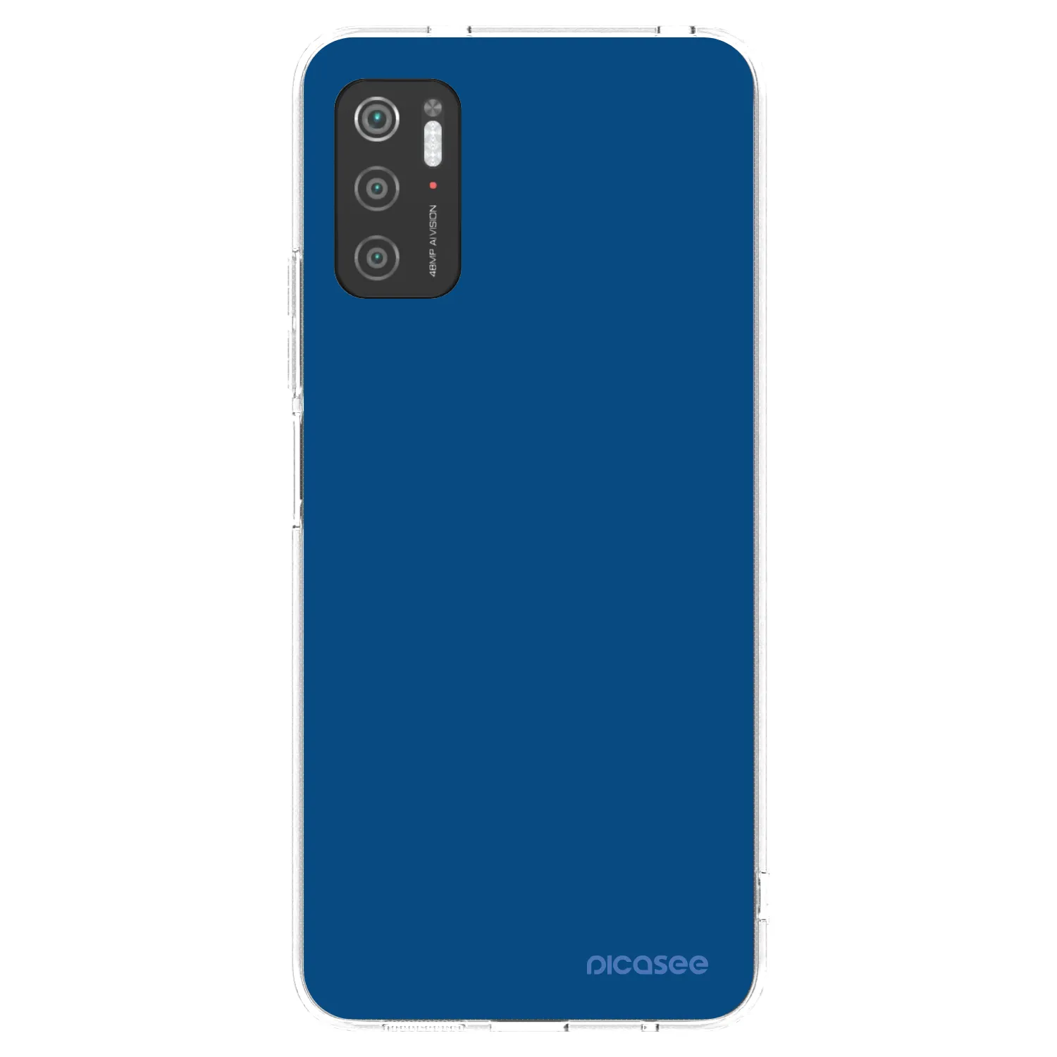 Picasee átlátszó szilikon tok az alábbi mobiltelefonokra Xiaomi Poco M3 Pro 5G - Navy Blue