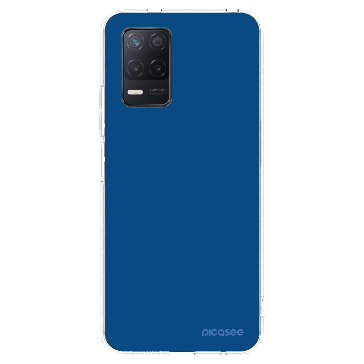 Picasee átlátszó szilikon tok az alábbi mobiltelefonokra Realme 8 5G - Navy Blue