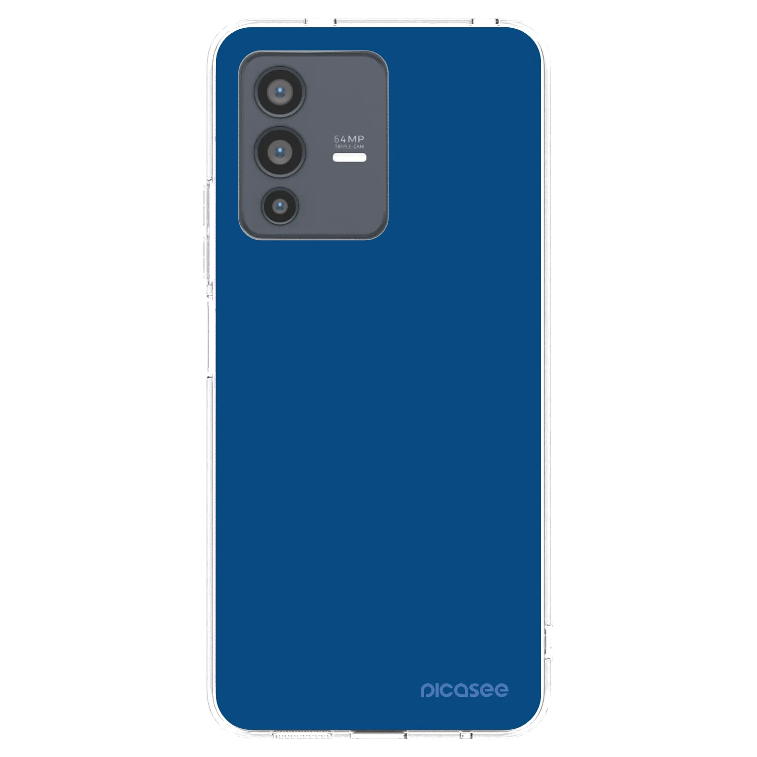 Picasee átlátszó szilikon tok az alábbi mobiltelefonokra Vivo V23 5G - Navy Blue