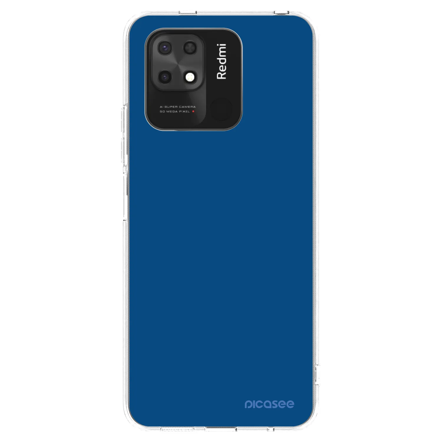 Picasee átlátszó szilikon tok az alábbi mobiltelefonokra Xiaomi Redmi 10C - Navy Blue