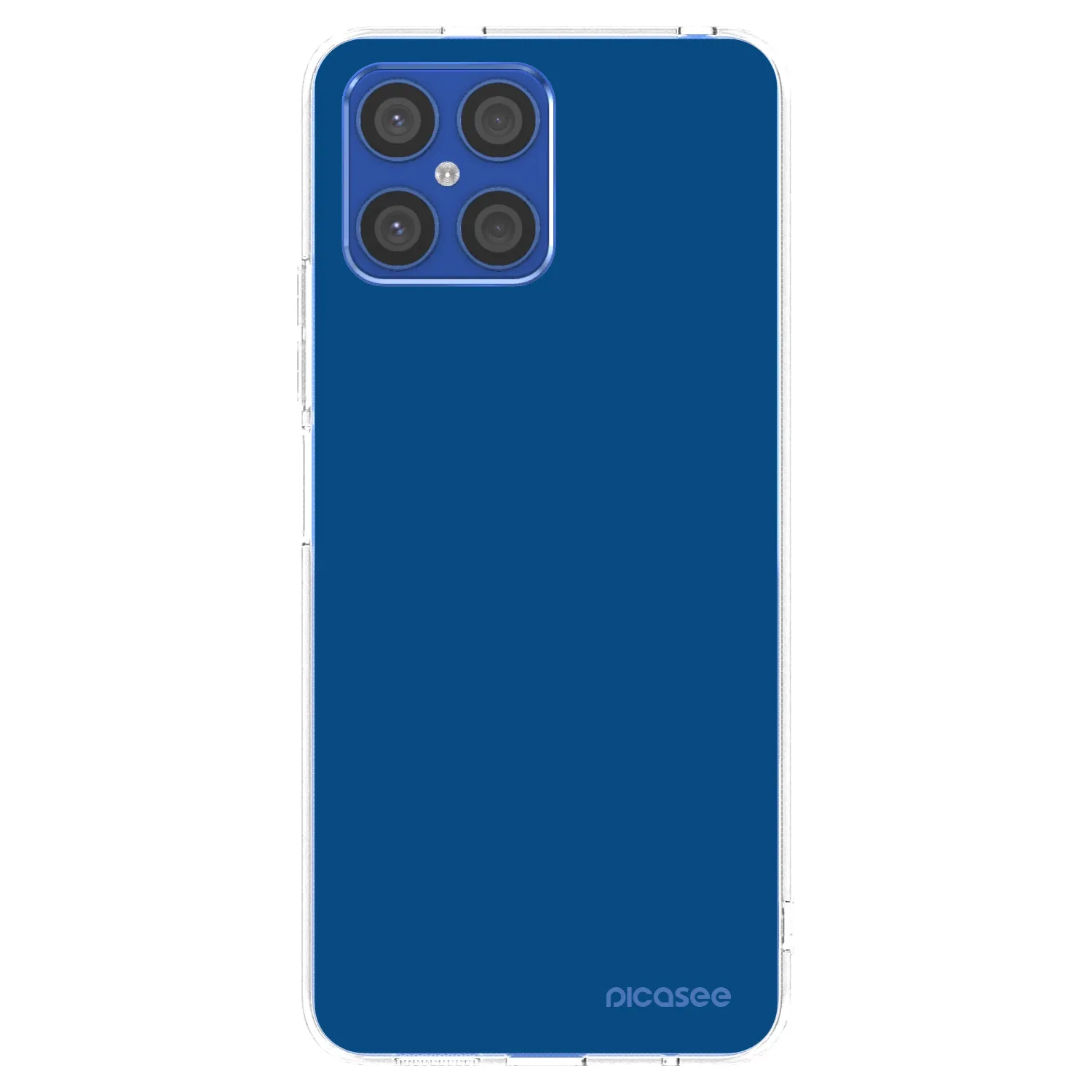 Picasee átlátszó szilikon tok az alábbi mobiltelefonokra Honor X8 4G - Navy Blue