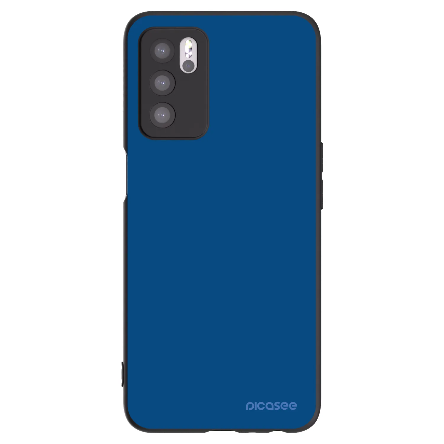 Picasee fekete szilikon tok az alábbi mobiltelefonokra OPPO A16s - Navy Blue